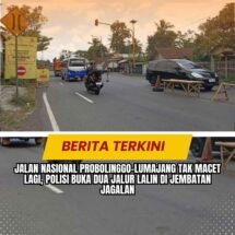 Jalan Nasional Probolinggo-Lumajang Tak Macet Lagi, Polisi Buka Dua Jalur Lalin di Jembatan Jagalan