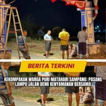 Kekompakan Warga Puri Matahari Sampang: Pasang Lampu Jalan Demi Kenyamanan Bersama