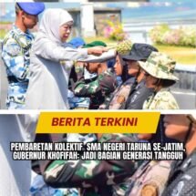 Pembaretan Kolektif  SMA Negeri Taruna se-Jatim, Gubernur Khofifah: Jadi Bagian Generasi Tangguh