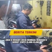 Lansia di Menganti Gresik Meninggal Mendadak di Warkop, Sempat Kejang-kejang