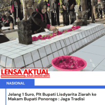 Jelang 1 Suro, Plt Bupati Lisdyarita Ziarah ke Makam Bupati Ponorogo : Jaga Tradisi
